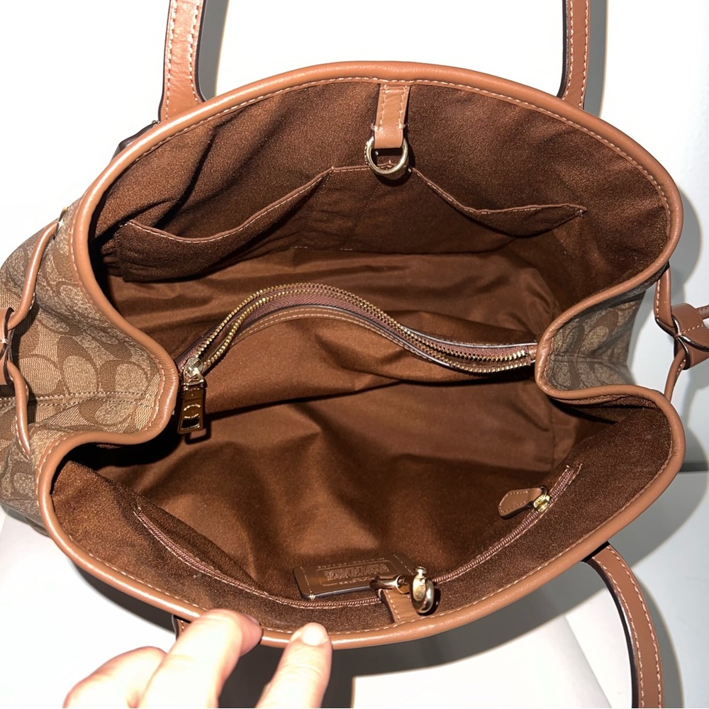 COACH Drawstring Carryall In Signature Canvas - Picture 9 of 15